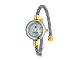 Charles Hubert Gold-finish 7 Color Bezels Stainless Steel Bangle Watch