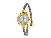 Charles Hubert Gold-finish 7 Color Bezels Stainless Steel Bangle Watch