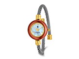 Charles Hubert Gold-finish 7 Color Bezels Stainless Steel Bangle Watch