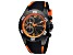 Head Men's Vancouver 1 46mm Quartz Black Dial Orange Accents Black Silicone Strap Watch
