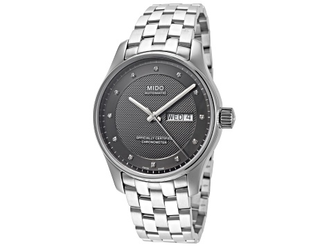 Mido Men's Belluna 40mm Black Dial Stainless Steel Watch