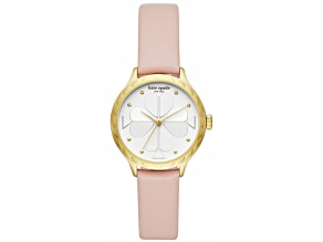 Kate Spade Women's Rosebank White Dial Pink Leather Strap Watch