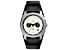 Fossil Men's Machine White Dial, Black Leather Strap Watch