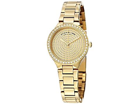 Stuhrling Women's Symphony Yellow Dial, Yellow Stainless Steel Watch