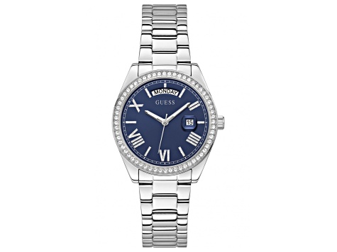 Guess Women's Classic Blue Dial Stainless Steel Watch