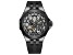 Edox Men Delfin The Original 43mm Automatic Watch with Black Rubber Strap, Black Bezel