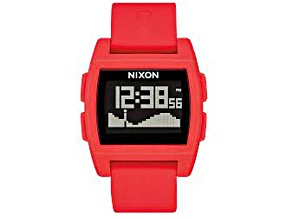 Nixon Men's Classic Red Rubber Strap Watch
