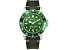 Mathey Tissot Men's Vintage Green Dial, Green Leather Strap Watch