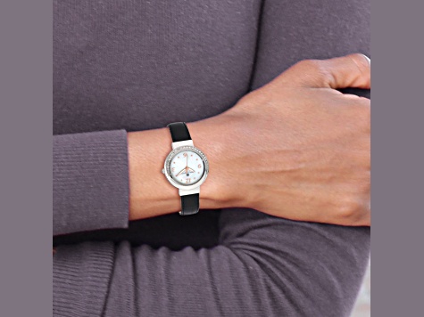 Charles Hubert Ladies Stainless Steel Leather Band 38mm  display picture 3