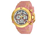 Invicta Subaqua 42mm Yellow Bezel Pink Silicone Strap Quartz Watch