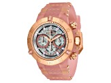 Invicta Subaqua 42mm Rose Bezel Pink Silicone Strap Quartz Watch