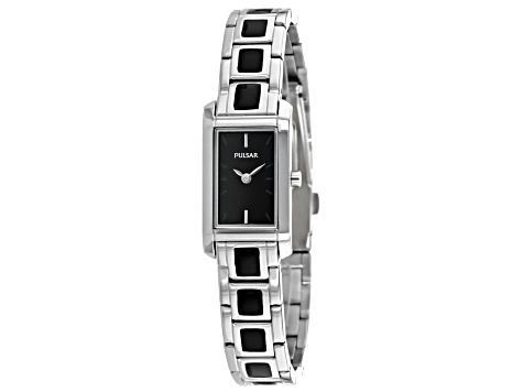 Pulsar Women's Classic Black Dial Stainless Steel Watch