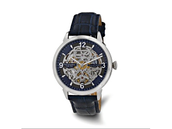 Picture of Charles Hubert Stainless Steel Blue Skeleton Dial Automatic Watch