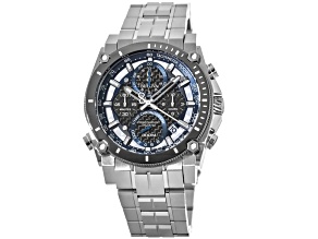 Bulova Men's Precisionist Blue Dial, Stainless Steel Watch