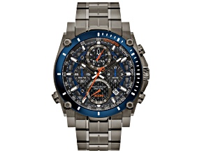 Bulova Men's Precisionist Gray Dial, Gray Stainless Steel Watch