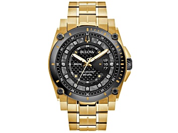 Picture of Bulova Men's Precisionist Gray Dial, Yellow Stainless Steel Watch