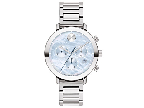 Movado Women's Bold Light Blue Dial Stainless Steel Watch