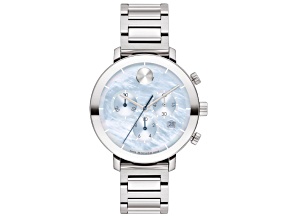 Movado Women's Bold Light Blue Dial Stainless Steel Watch