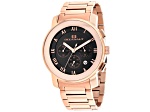 Oceanaut Men's Riviera Black Dial, Rose Stainless Steel Watch