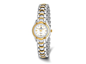 Ladies Charles Hubert Two-tone Brass White Dial Watch
