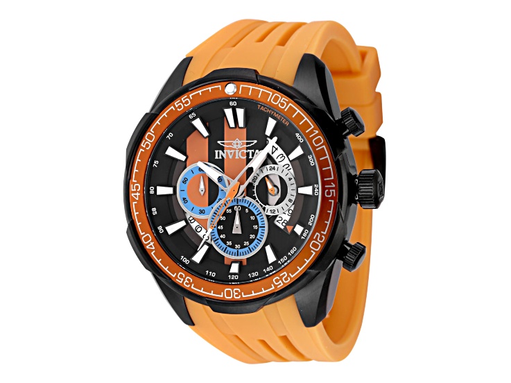 Invicta Invicta Racing 48mm Orange Silicone Strap Quartz