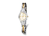 Ladies Charles Hubert Gold-finish Two-tone Crystal Bezel 20mm Watch