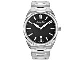 Mathey Tissot Men's Classic Black Dial Stainless Steel Watch