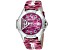 Just Cavalli Women's Scudo Pink Dial, Pink Leather Strap Watch