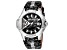 Just Cavalli Women's Scudo Black Dial, Black Leather Strap Watch
