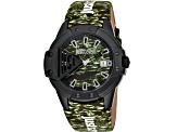 Just Cavalli Women's Scudo Green Dial, Green Leather Strap Watch