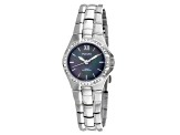 Pulsar Women's Classic Black Mother-Of-Pearl Dial with Crystal Accents Stainless Steel Watch