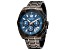 Nautica Tin Can Bay Men's 44mm Quartz Gunmetal Stainless Steel Watch, Blue Dial