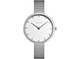 Obaku Women's Notat White Dial Stainless Steel Mesh Band Watch