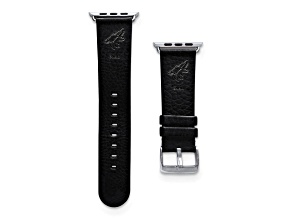 Gametime NHL Arizona Coyotes Black Leather Apple Watch Band (38/40mm M/L). Watch not included.
