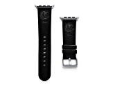 Gametime NHL Chicago Blackhawks Black Leather Apple Watch Band (38/40mm M/L). Watch not included.