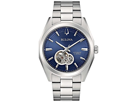 Bulova Men's Surveyor Blue Dial, Stainless Steel Watch