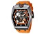 Invicta Akula 48mm Mechanical Orange Silicone Band Watch, Gunmetal Bezel