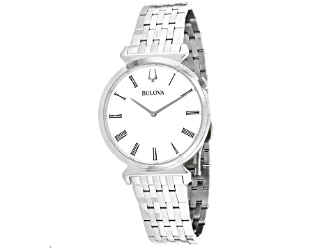 Bulova Women's Regatta White Dial, Stainless Steel Watch