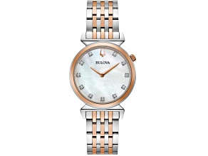 Bulova Women's Regatta White Dial, Multi-color Stainless Steel Watch