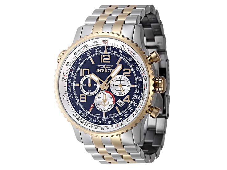 Invicta OCEAN VOYAGE 49.5mm Quartz Two-tone Stainless Steel Watch