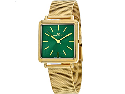 Oceanaut Women's Traditional Green Dial, Yellow Stainless Steel Watch