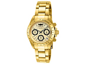 Invicta Speedway 37mm Gold Dial Stainless Steel Band Quartz Watch
