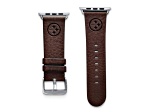 Gametime Pittsburgh Steelers Leather Band fits Apple Watch (38/40mm M/L Brown). Watch not included.