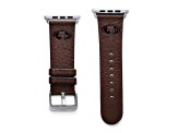 Gametime San Francisco 49ers Leather Band fits Apple Watch (38/40mm M/L Brown). Watch not included.