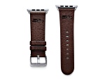 Gametime Seattle Seahawks Leather Band fits Apple Watch (38/40mm M/L Brown). Watch not included.
