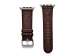 Gametime Tampa Bay Buccaneers Leather Band fits Apple Watch (38/40mm M/L Brown). Watch not included.