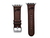Gametime Buffalo Bills Leather Band fits Apple Watch (38/40mm M/L Brown). Watch not included.