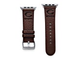 Gametime Chicago Bears Leather Band fits Apple Watch (38/40mm M/L Brown). Watch not included.