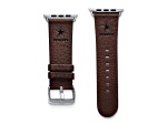 Gametime Dallas Cowboys Leather Band fits Apple Watch (38/40mm M/L Brown). Watch not included.