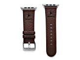 Gametime Dallas Cowboys Leather Band fits Apple Watch (38/40mm M/L Brown). Watch not included.
